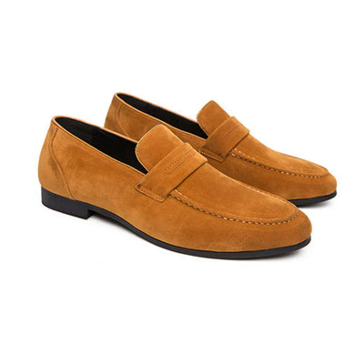 Suède loafers met riempjes