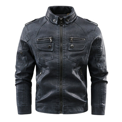 Jack Hansen™ |LEREN (PU) FLEECE BIKER| JACKET