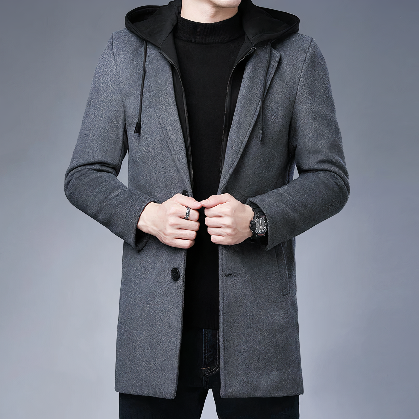 Jack Hansen™ | Blake - Heren Wollen Trenchcoat